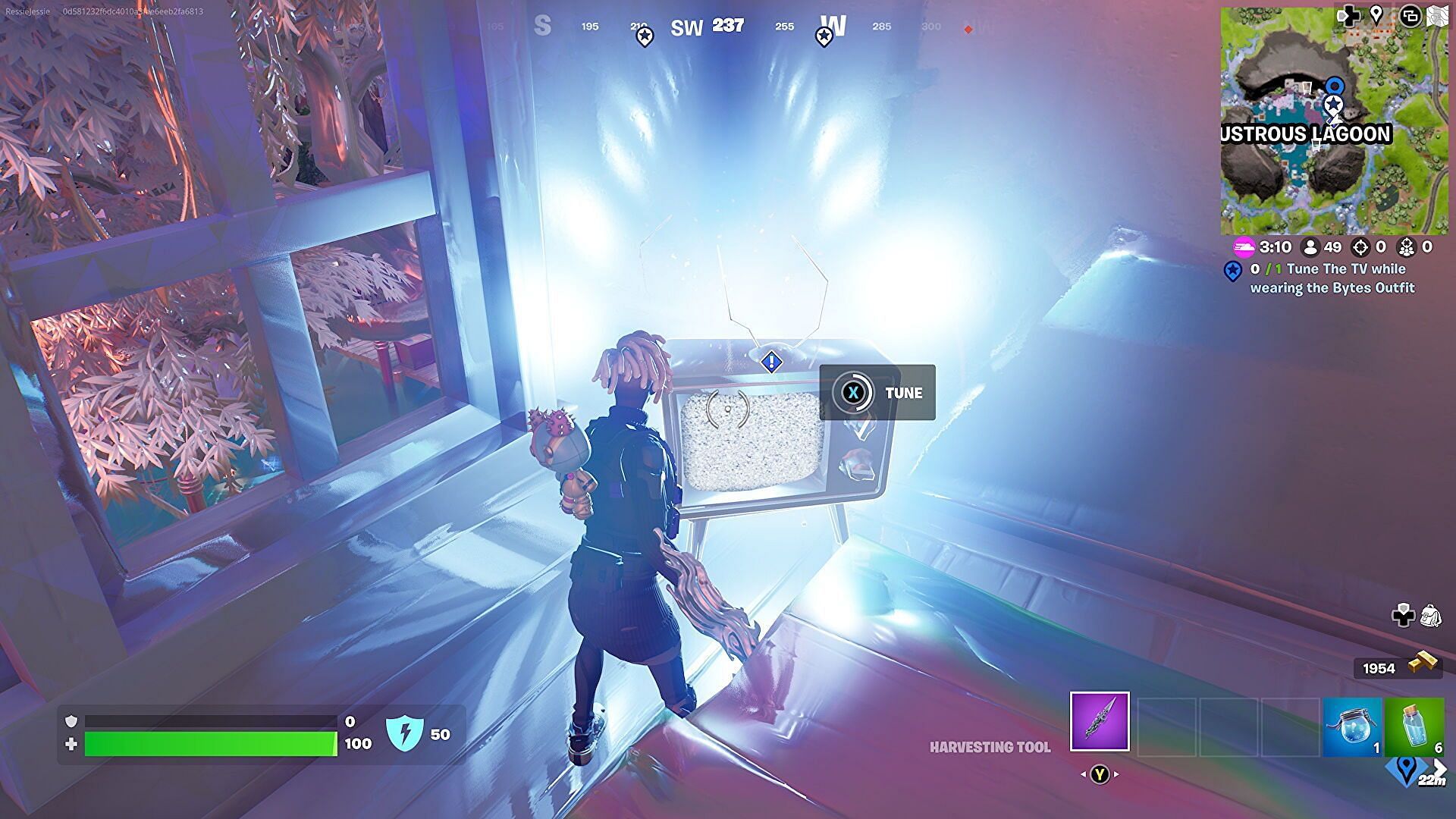 The last part requires you to interact with the TV (Image via Epic Games)